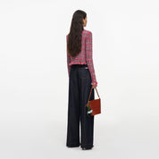 Indigo denim straight leg jeans