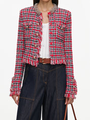 Indigo denim straight leg jeans