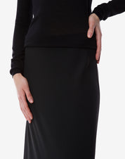 Long stretch cady skirt