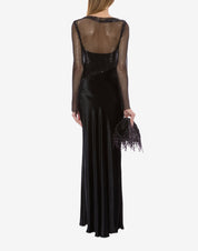 Mesh and rhinestone dress