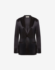 Blazer in glossy satin