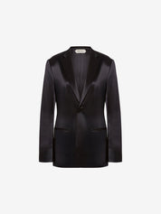 Blazer in glossy satin