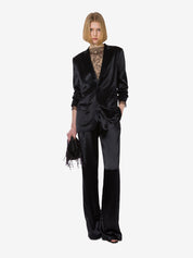 Blazer in glossy satin