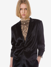Blazer in glossy satin