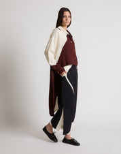 Viscose twill trousers with graphic print