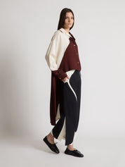 Viscose twill trousers with graphic print
