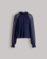 Silk creponne blouse