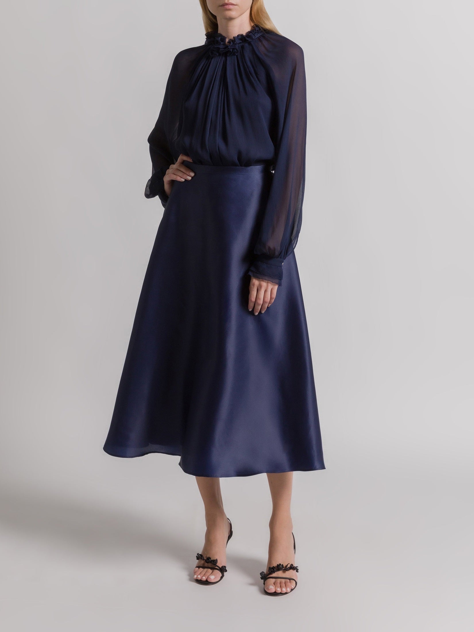 Silk creponne blouse