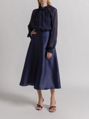 Silk creponne blouse