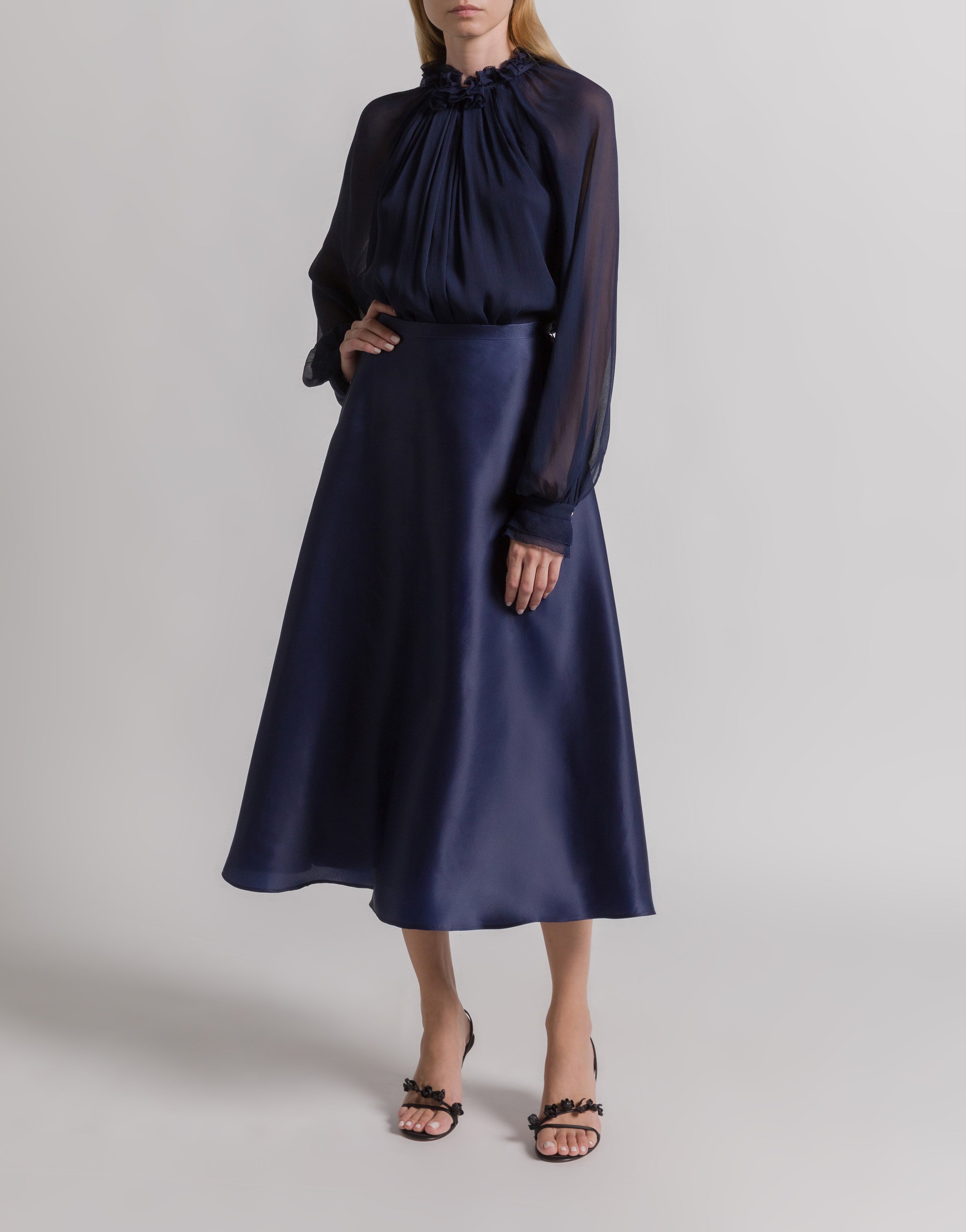 Silk creponne blouse
