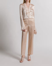 Silk and satin blouse