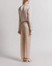 Silk and satin blouse