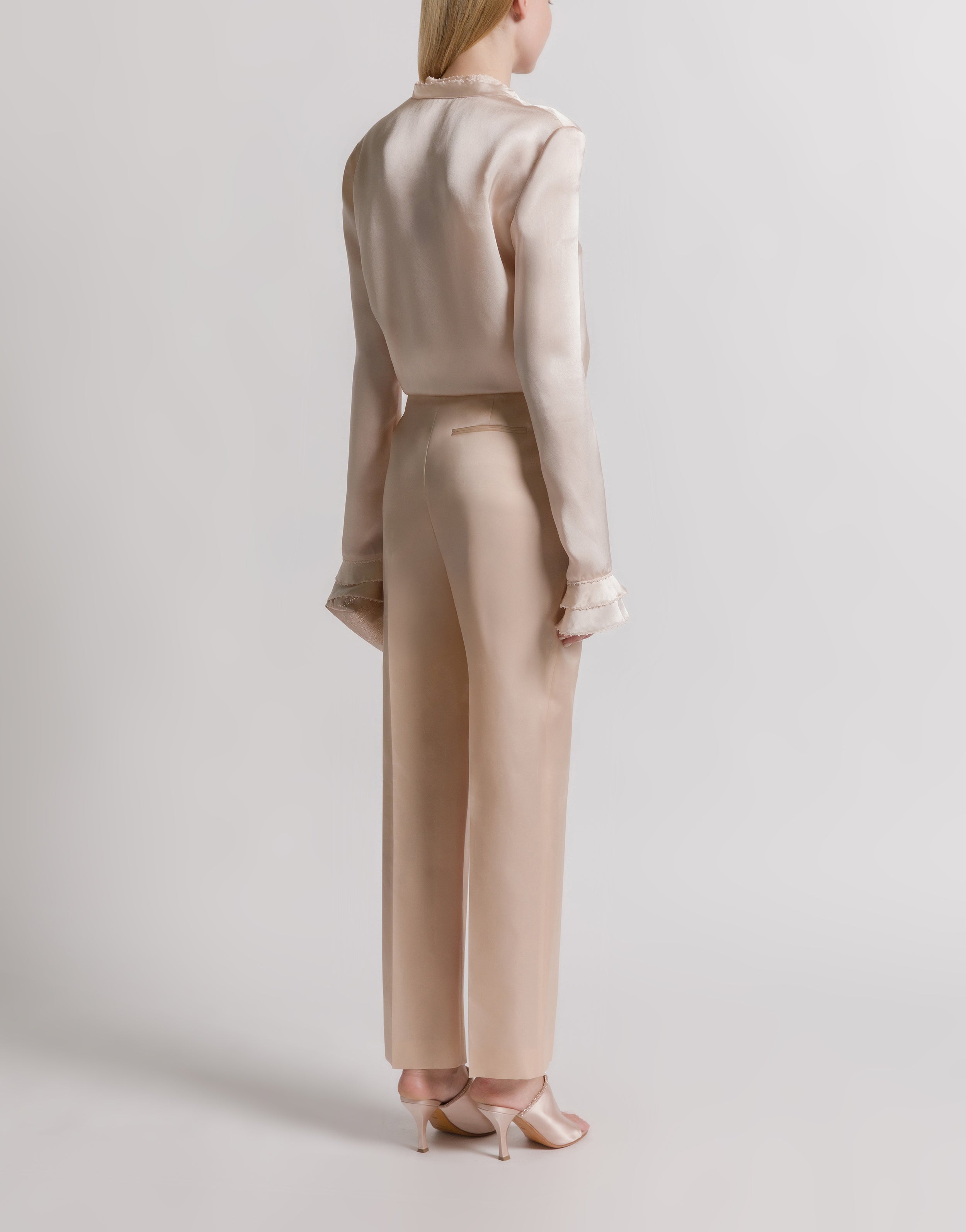 Silk and satin blouse