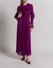 Silk creponne evening dress