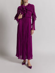 Silk creponne evening dress