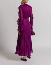 Silk creponne evening dress