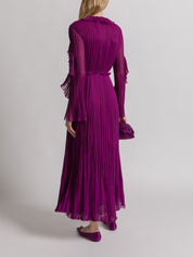 Silk creponne evening dress