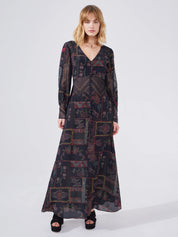 LACE PANEL MAXI DRESS