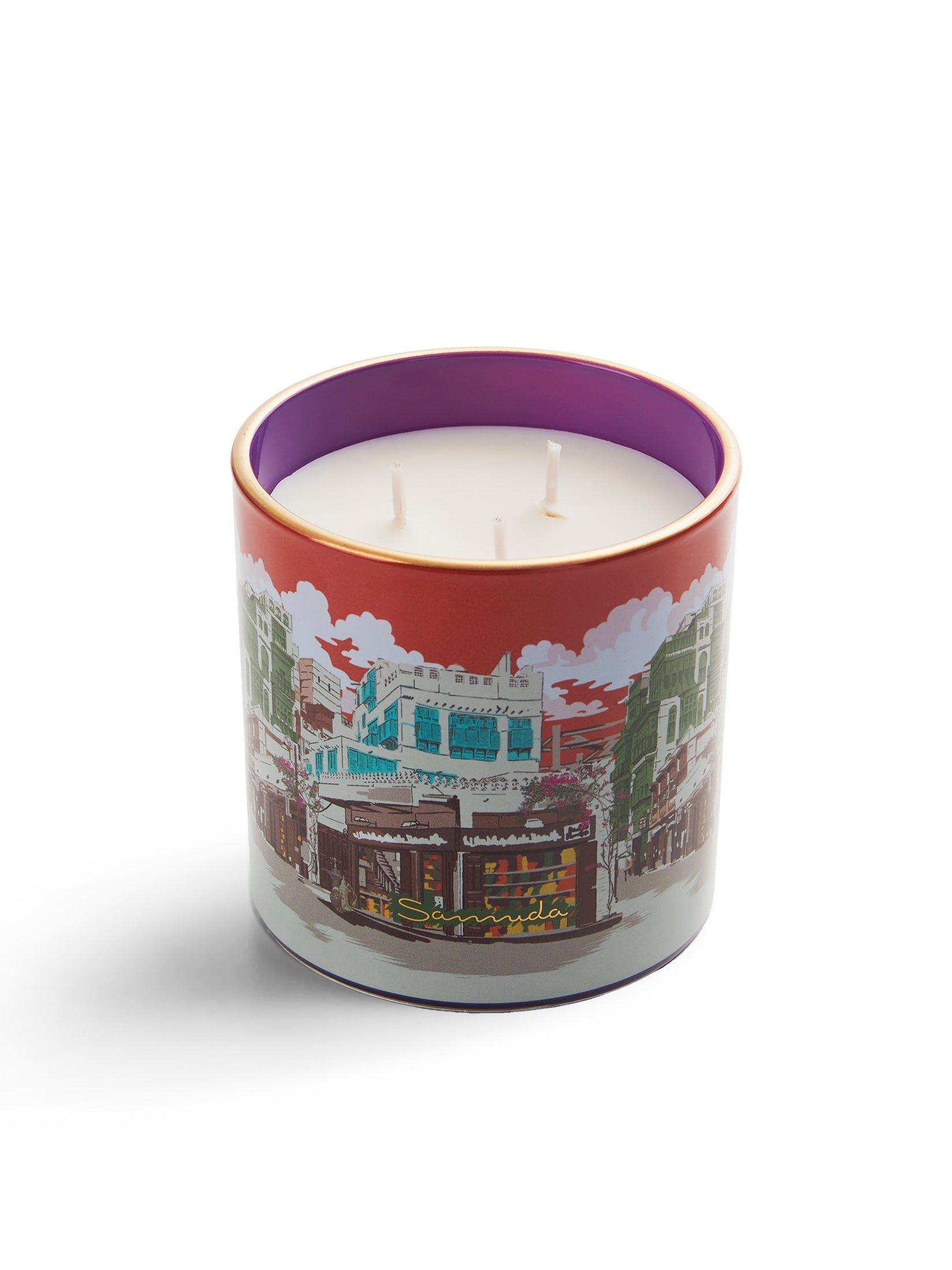 Candle in bown jar 400gr samuda al balad spice