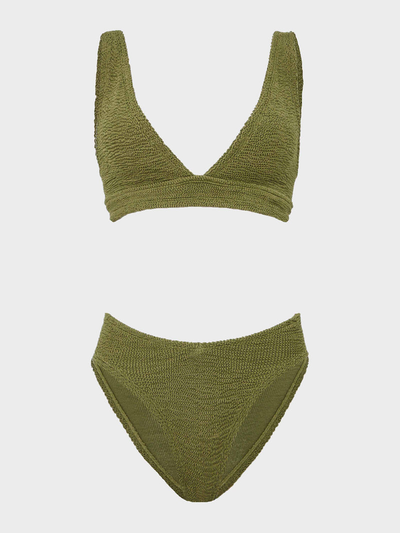 Angel bikini - metallic moss