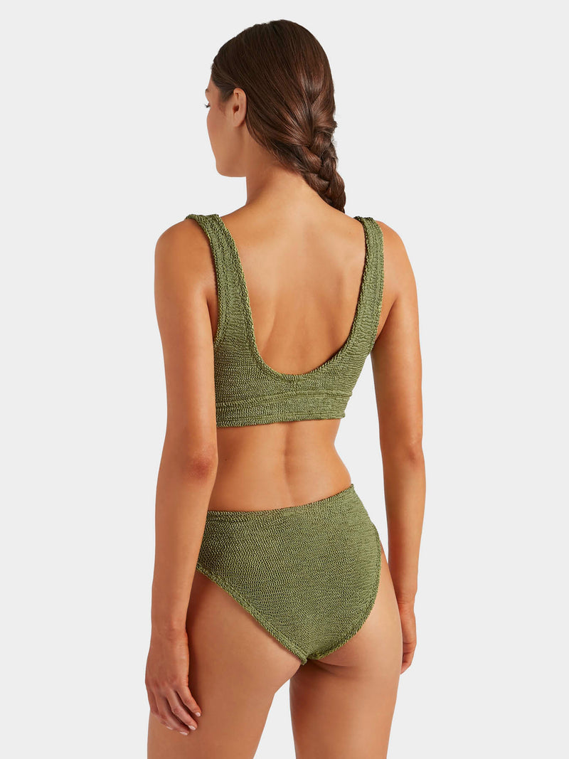 Angel bikini - metallic moss