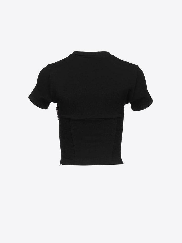 Crystal bustier cup t-shirt