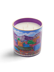 Candle in light blue jar 400gr samuda asir blossom