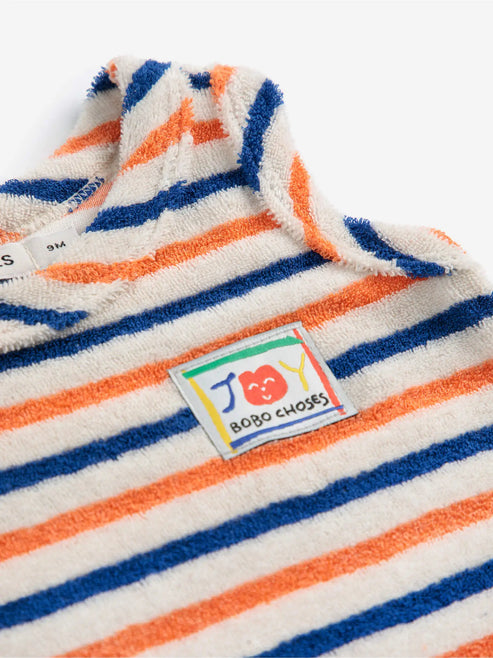 SMILING STRIPED TERRY CLOTH TANK TOP