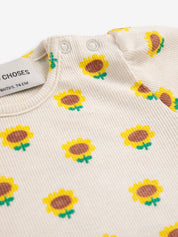 SUNFLOWER ALL OVER BALLOON SLEEVE T-SHIRT