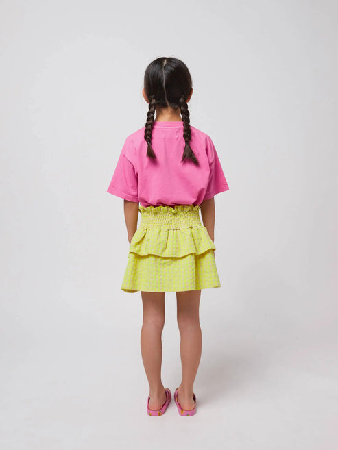 VICHY RUFFLE SKIRT