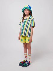 MULTICOLOR STRIPES TERRY CLOTH SHIRT