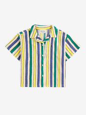 MULTICOLOR STRIPES TERRY CLOTH SHIRT