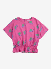 FUNNY SNAIL ALL OVER WOVEN BLOUSE