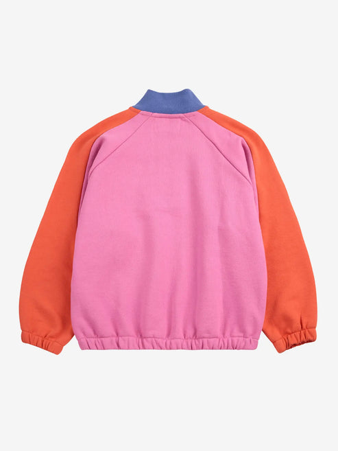 Smiling Color Block Sweatshirt