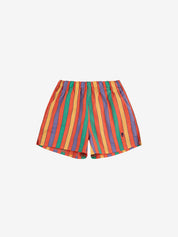 MULTICOLOR STRIPES WOVEN SHORTS