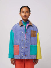 COLOR BLOCK DENIM JACKET