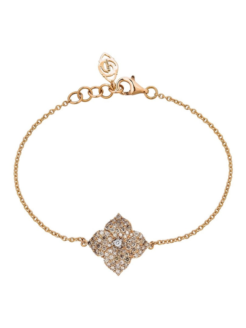 Fiore rd champ dia 0.69/rd w dia 0.03/w-p18k sm flower bracelet