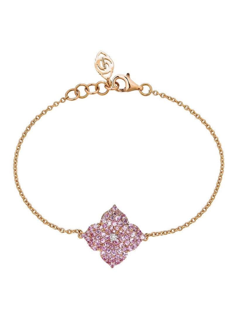 Fiore rd p sapp 0.83/rd dia 0.03/w-p18k sm flower bracelet