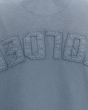 Relaxed fit t-shirt faded cotton jersey logo patch