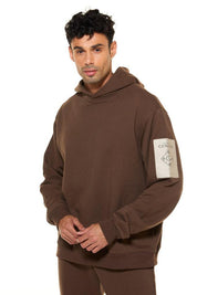 Brown Hoodie With Cenmar Patch