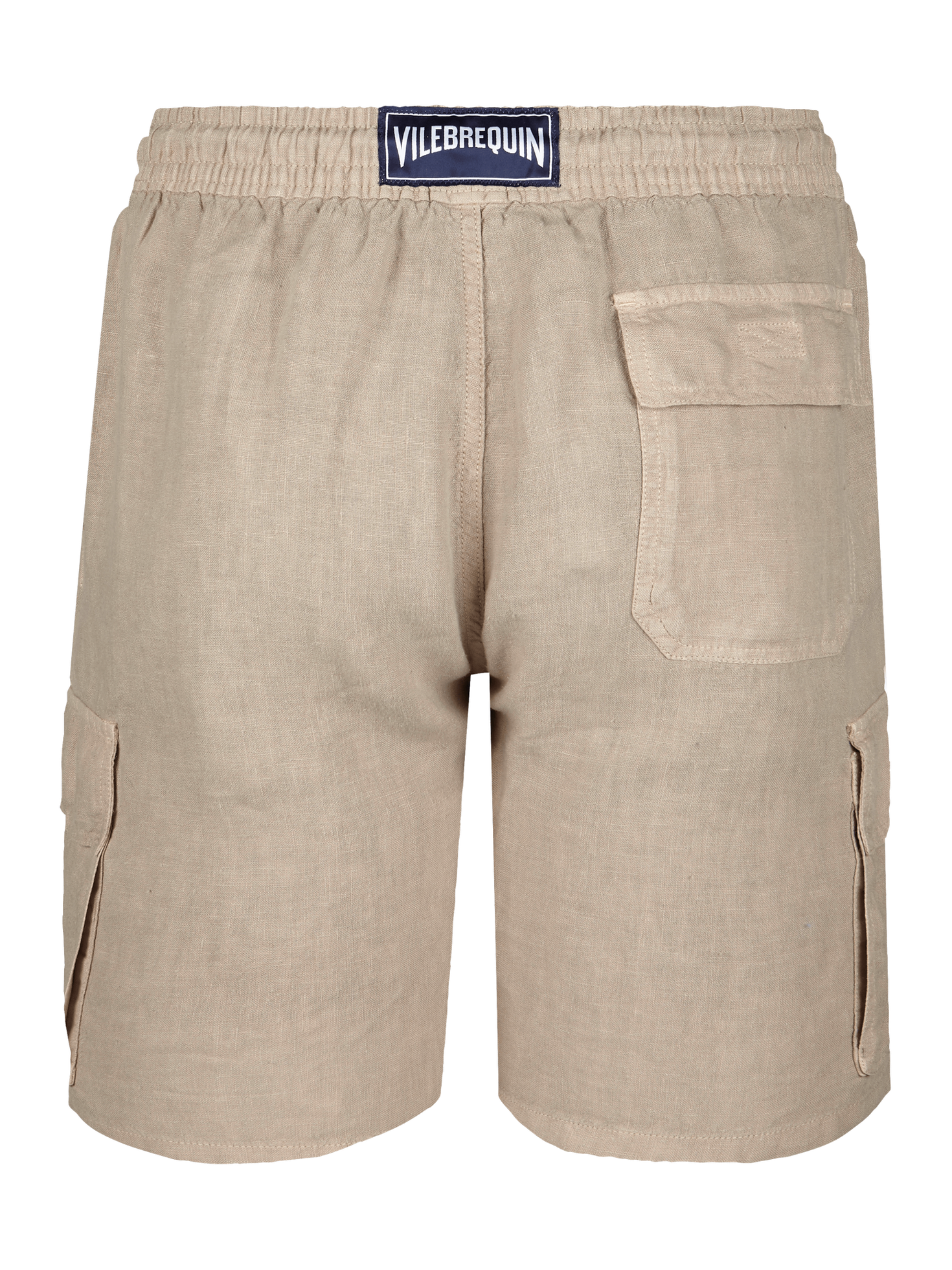 Men linen bermuda shorts cargo pockets