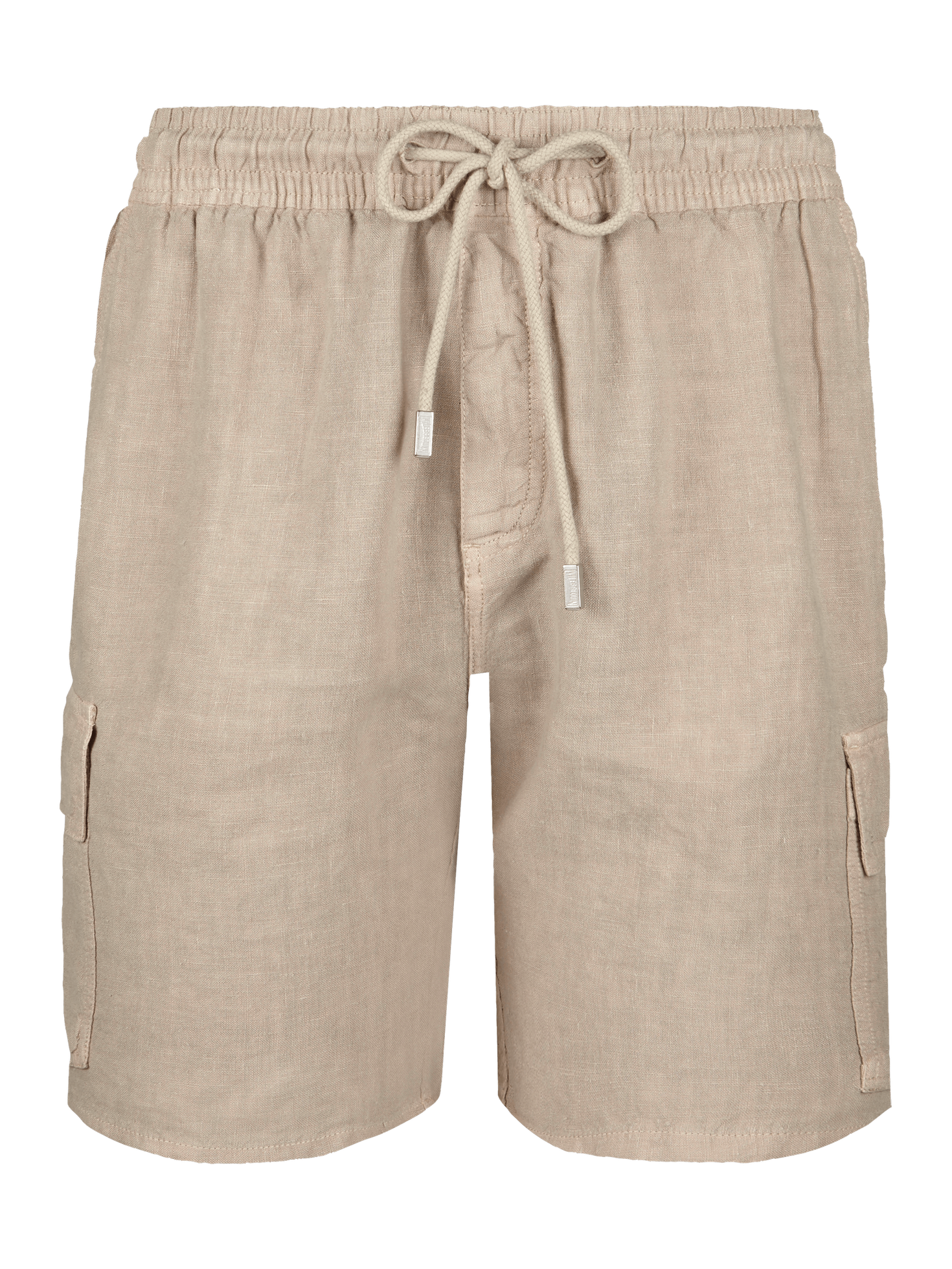 Men linen bermuda shorts cargo pockets