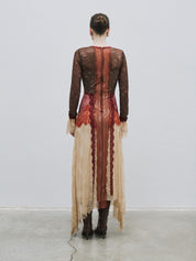 Long lace-detail dress