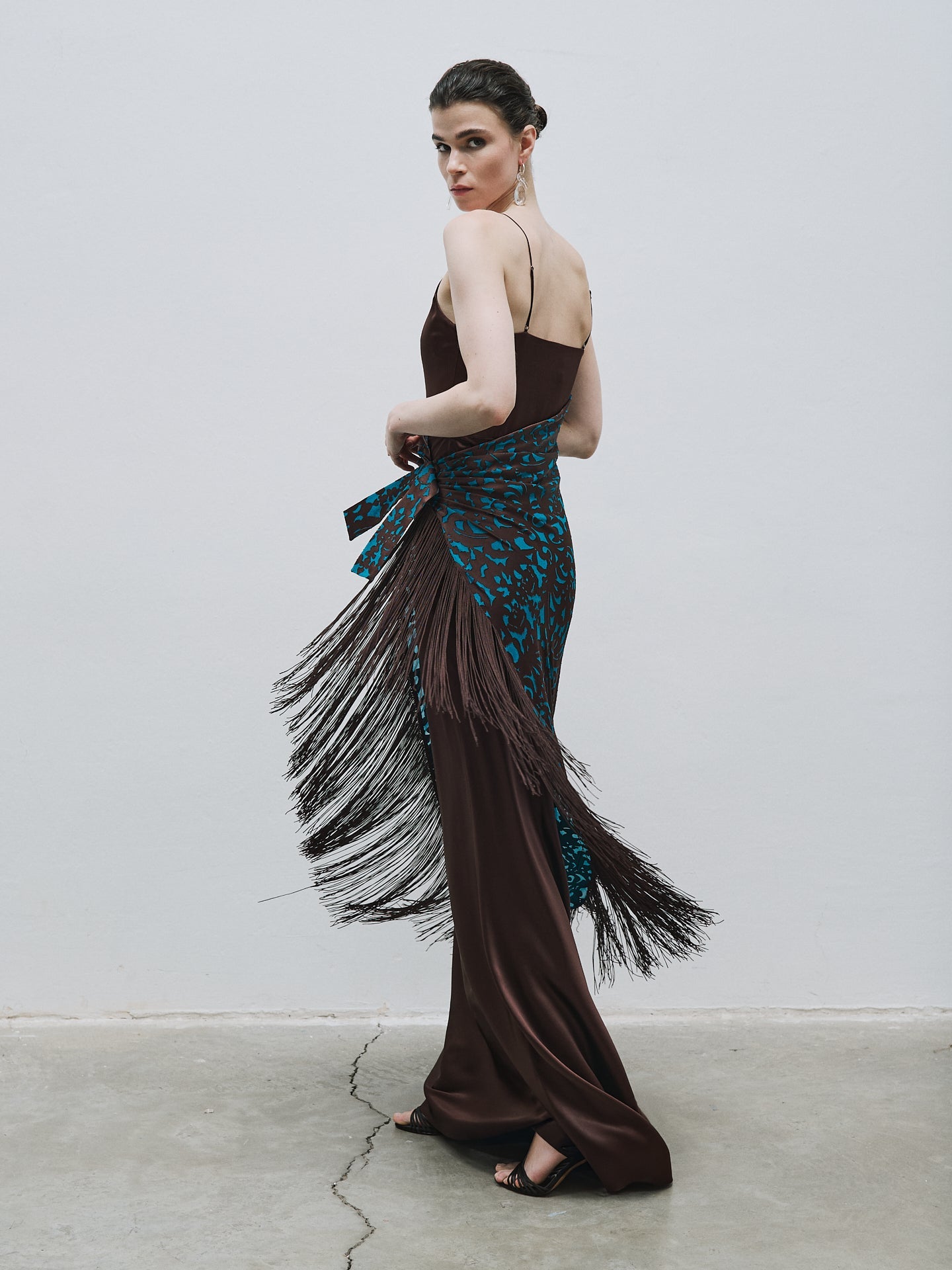 Fringed strappy dress