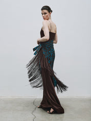 Fringed strappy dress