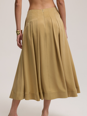 KHAKI BELL SKIRT