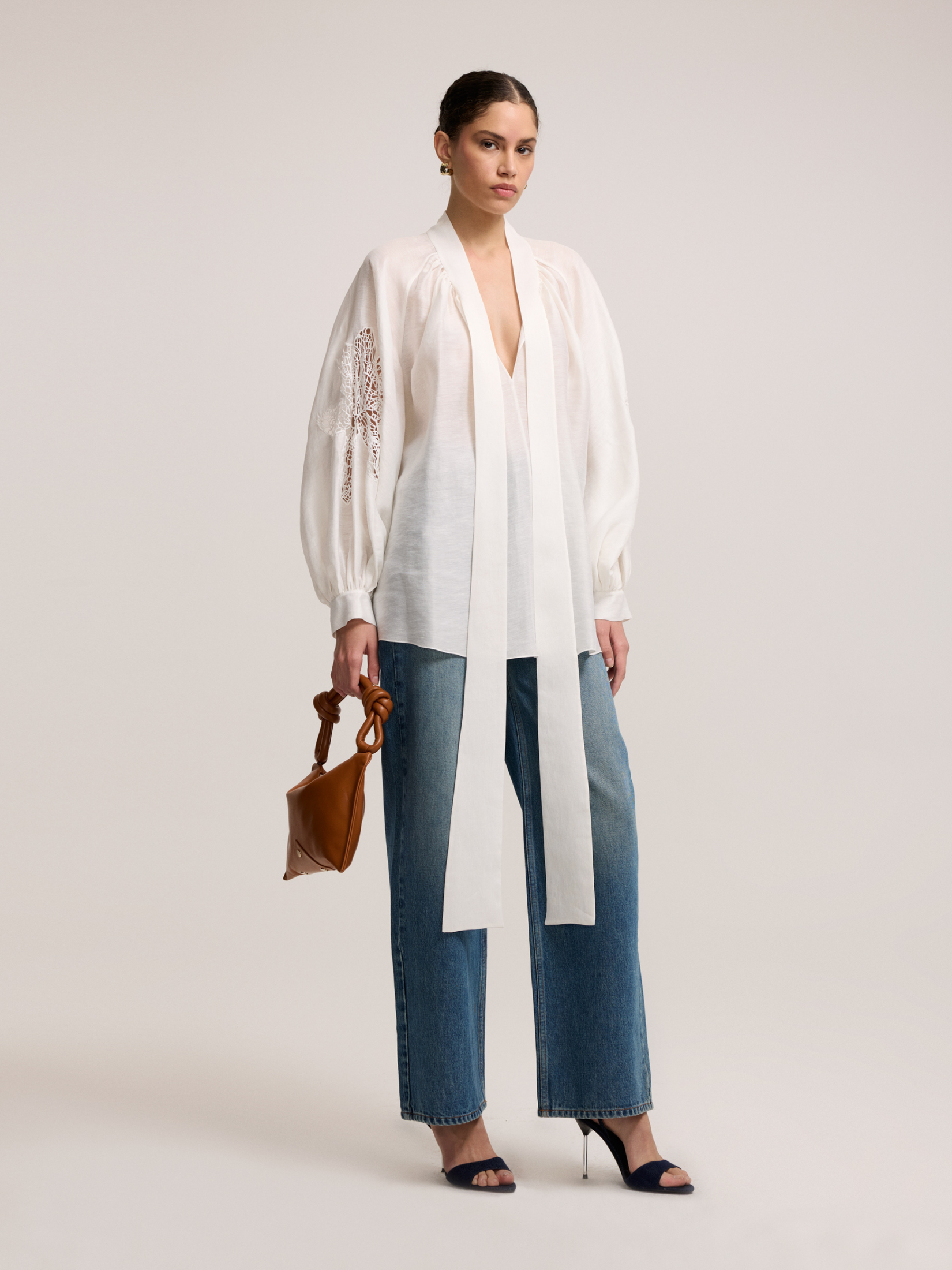 Sleeve detailed blouse