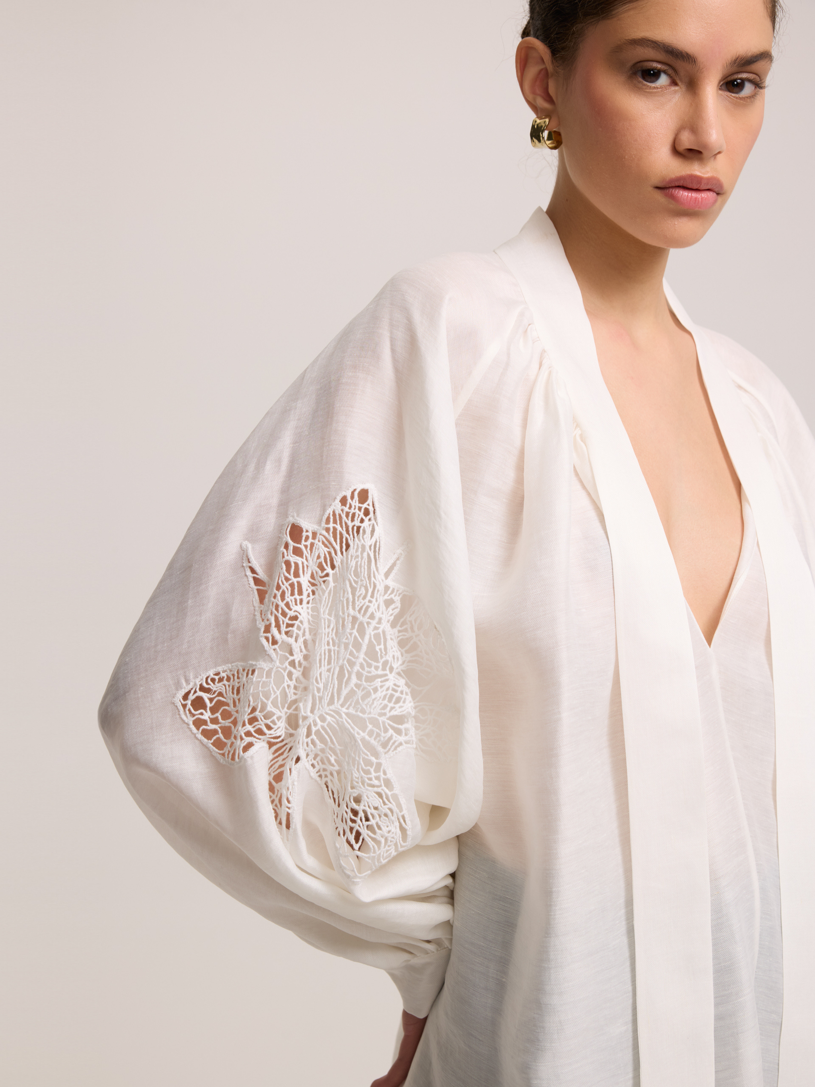 Sleeve detailed blouse