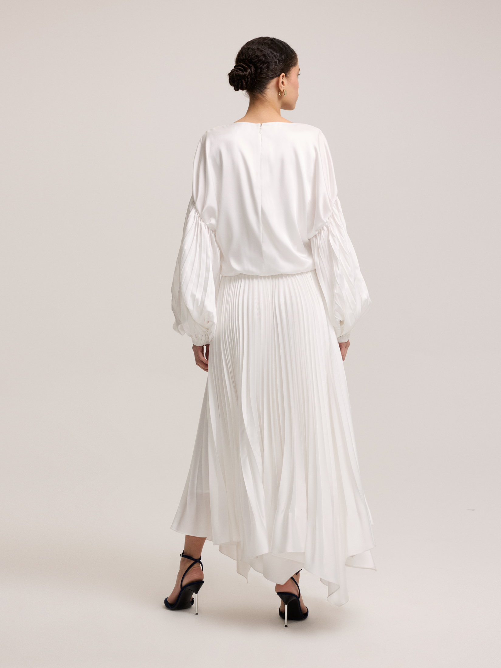 Pleated skirted dress