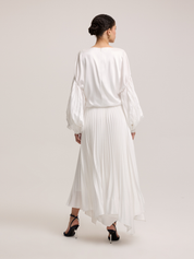 PLEATED SKIRTED DRESS